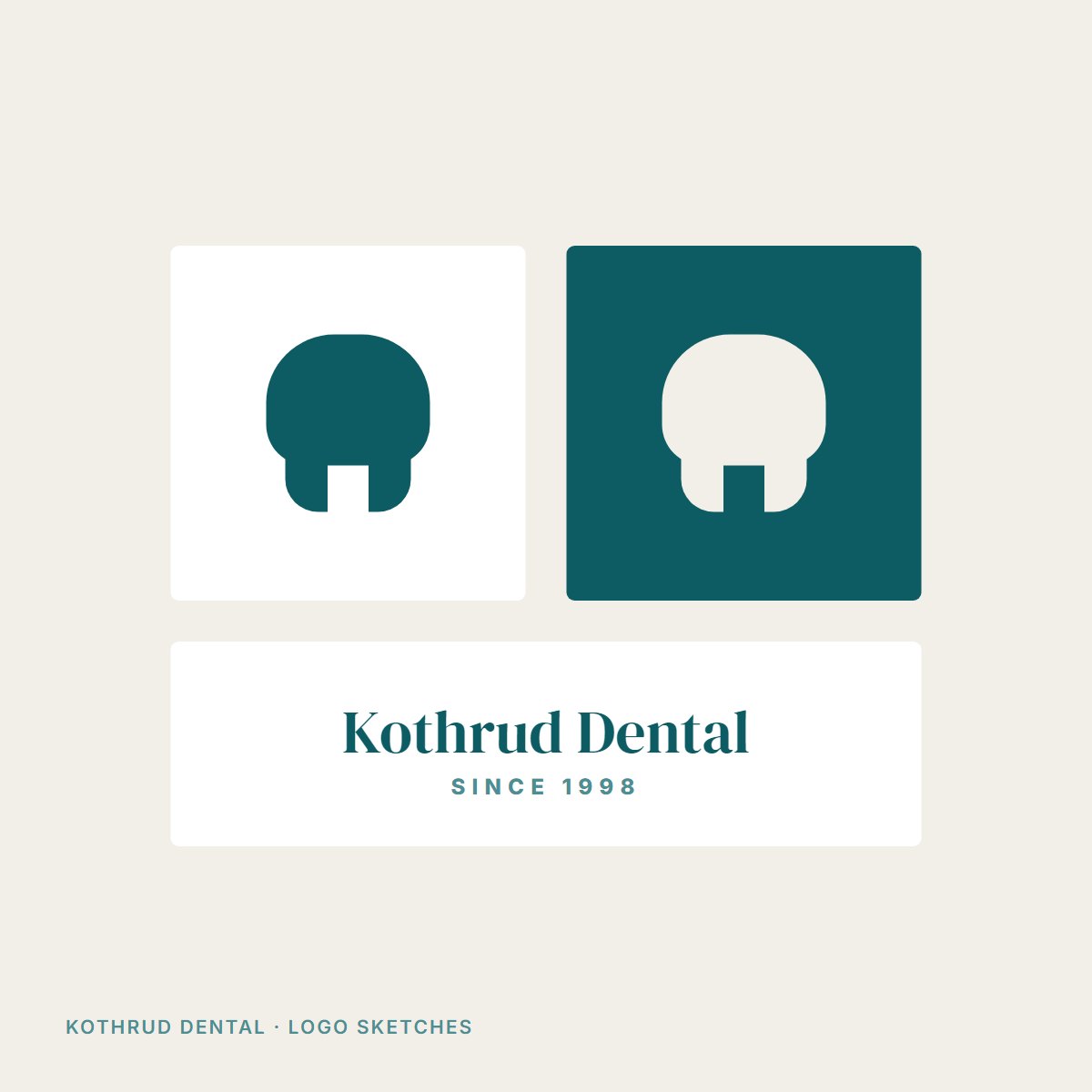 Kothrud Dental logo sketches